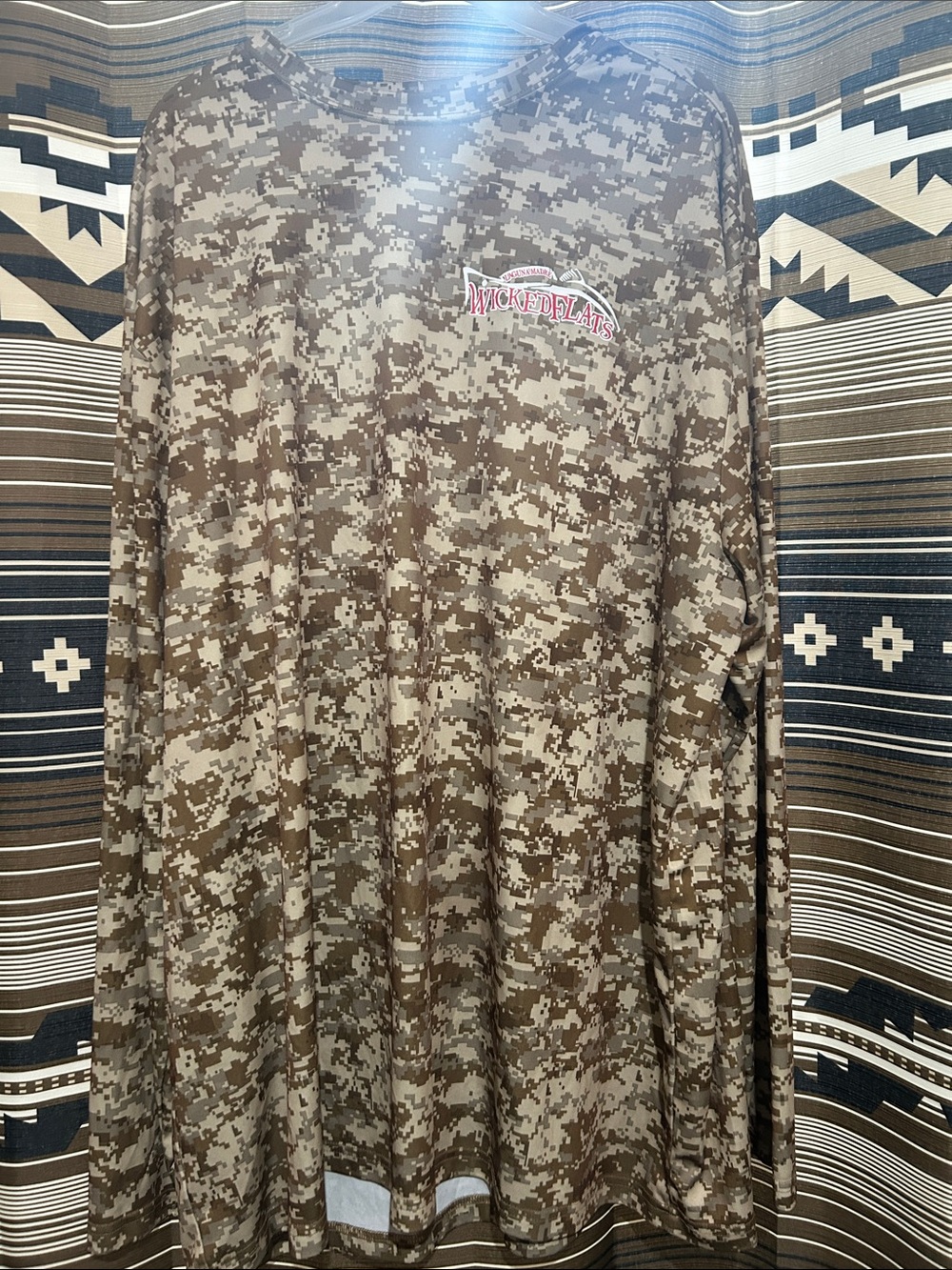 Men's Long Sleeve Camo Performance Tee - Brown